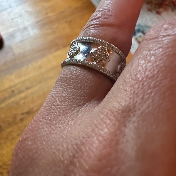 STERLING SILVER CLOVER RING - Picture 2 of 8